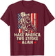 Make America Two Stroke Again shirt. Biker for Trump T-Shirt - T-Shirt | Maroon