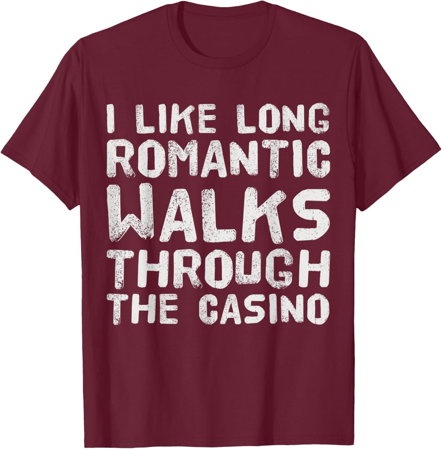 GAMBLING CASINO Clothing FUNNY LAS VEGAS DATE NITE Black Adults Short Sleeve Cotton Blend Small T-Shirt - T-Shirt | Maroon