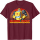 Transformers Bumblebee Retro Stripes Vintage Portrait Small T-Shirt - T-Shirt | Maroon