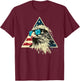 American Bald Eagle, American Flag, Cool T-Shirt - T-Shirt | Maroon