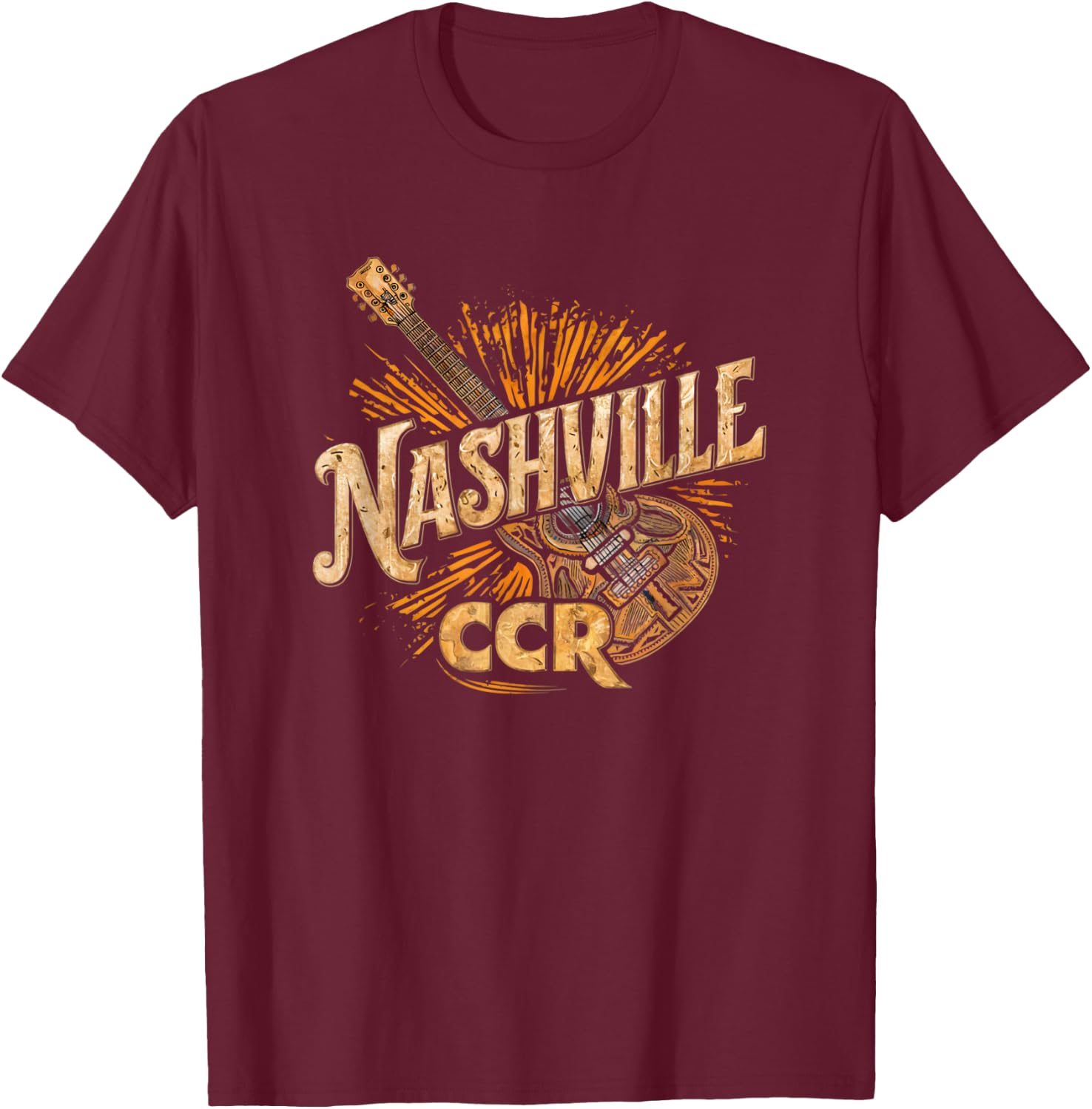 Nashville Country Music Shirts Rock Band T-Shirt - T-Shirt | Maroon