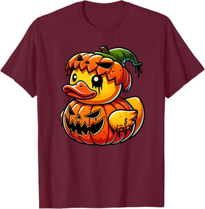 Funny Duck Pumpkin Halloween Costume Boys Girls Kids T-Shirt - T-Shirt | Maroon