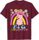 Pig Funny Squad Costume Flowers Rainbow Farmer Rancher T-Shirt - T-Shirt | Maroon