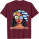 Uruguayan Souvenirs Products Woman Flag Uniform Uruguay T-Shirt - T-Shirt | Maroon