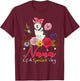 Nana Of A Spoiled Dog Mother's Day Husky Bow Tie Floral T-Shirt - T-Shirt | Maroon