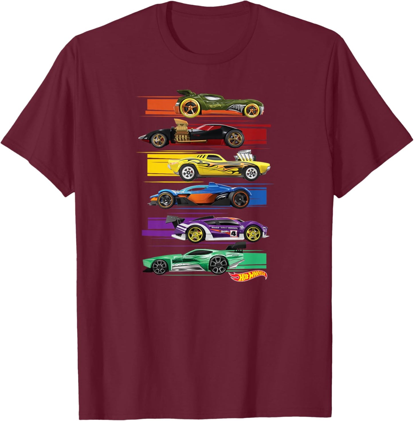 Hot Wheels Multi Car T-Shirt - T-Shirt | Maroon