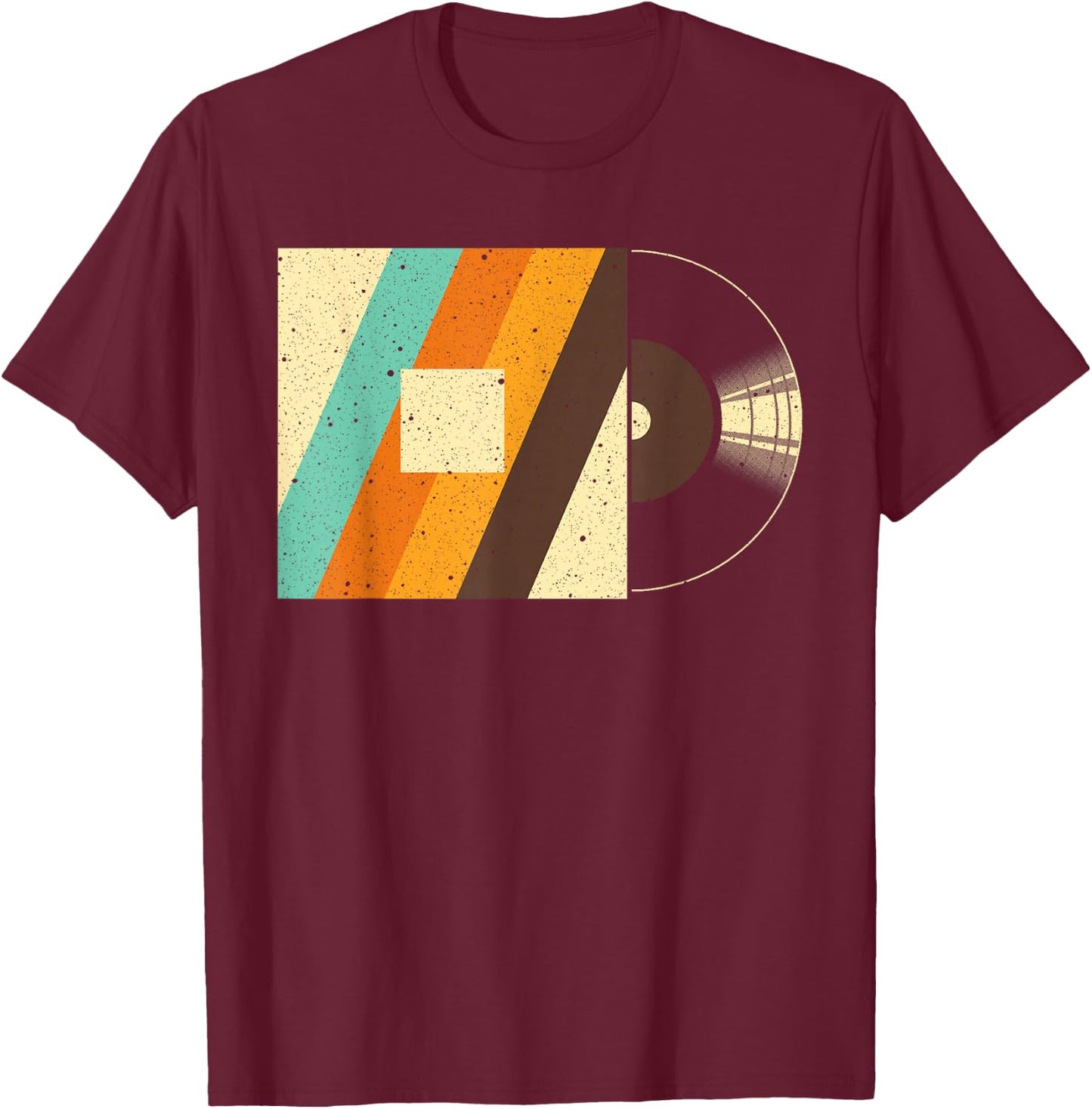 Cool Vinyl Record Women Record Lover Jazz Turntable T-Shirt - T-Shirt | Maroon