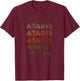 Love Heart Ataris Grunge Vintage Style Black Ataris T-Shirt - T-Shirt | Maroon