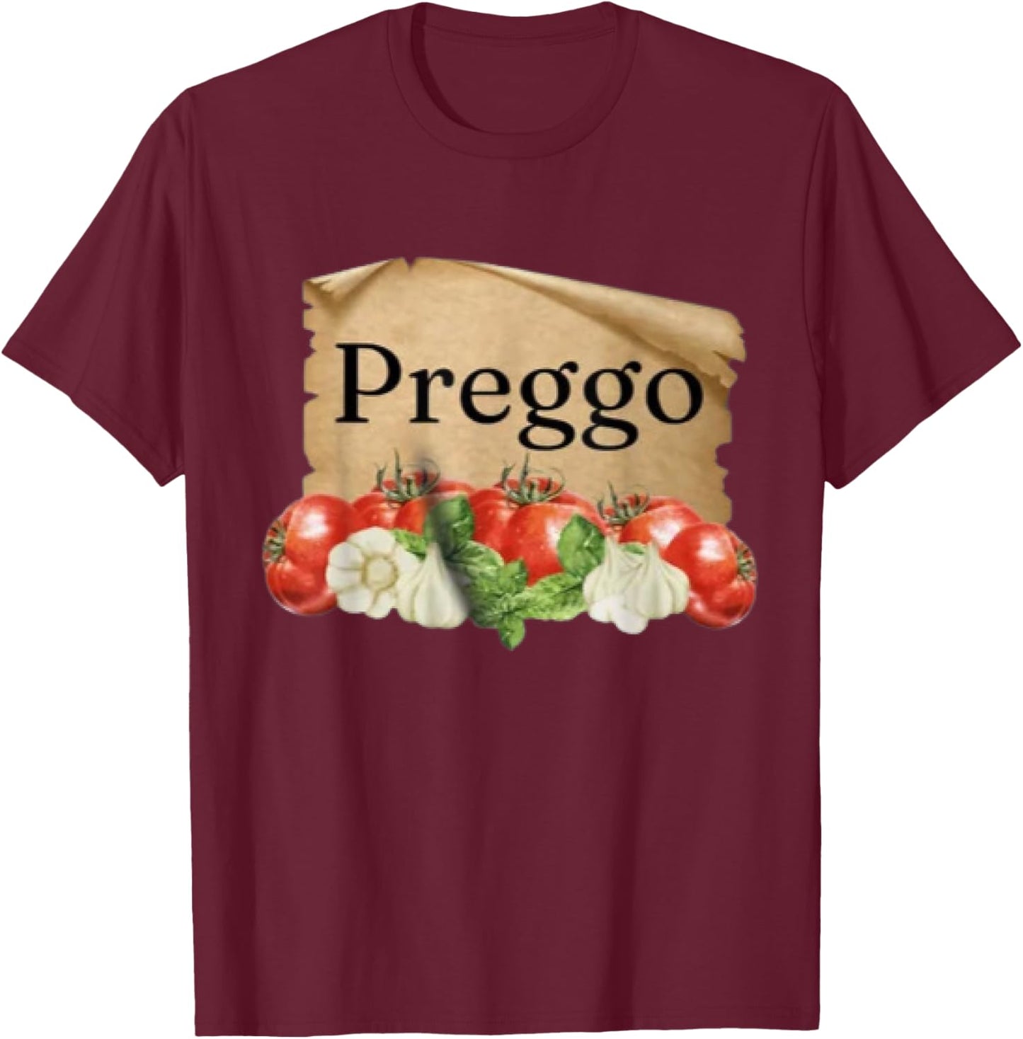 Preggo Sauce Cute Preggers Costume Pregnancy Announcement T-Shirt - T-Shirt | Maroon