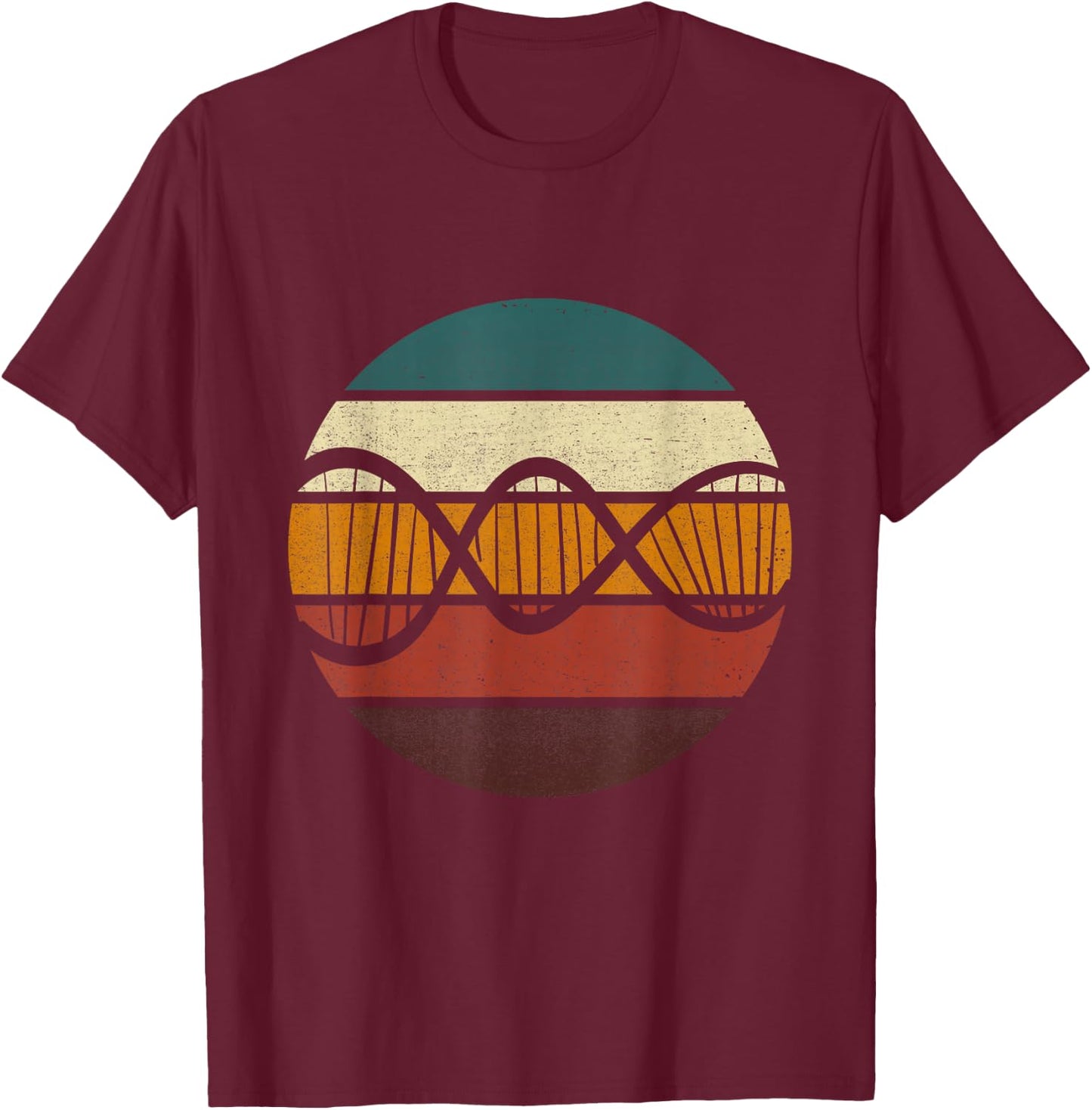 Biochemist Retro DNA Vintage Biochemistry Microbiologist T-Shirt - T-Shirt | Maroon