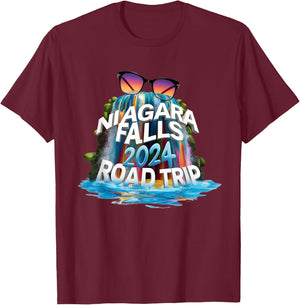 Road Trips Squad Niagara Falls Souvenirs Family 2024 Design T-Shirt - T-Shirt | Maroon