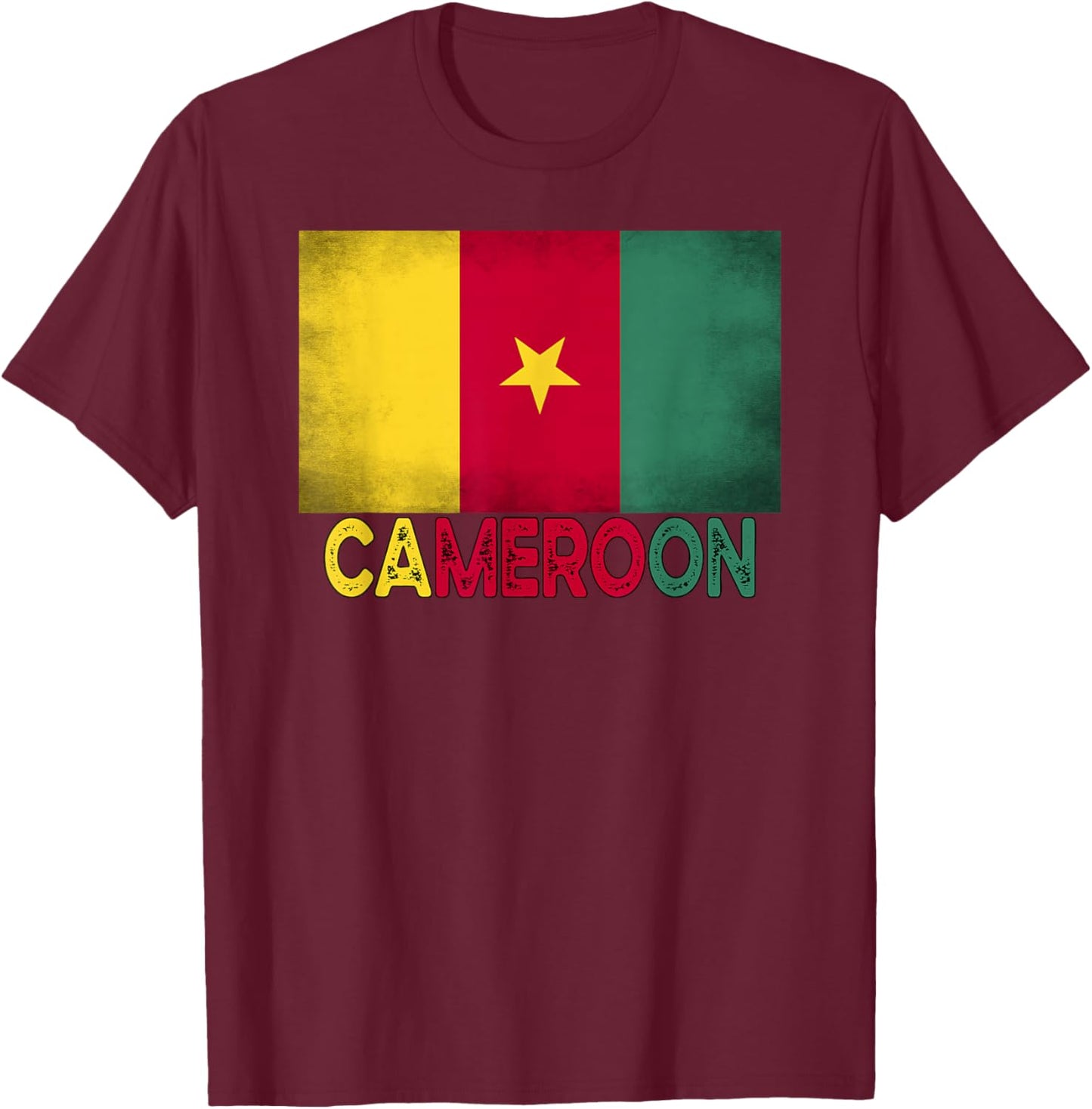 Cameroon Flag Vintage Pride In My DNA Women Kids T-Shirt - T-Shirt | Maroon
