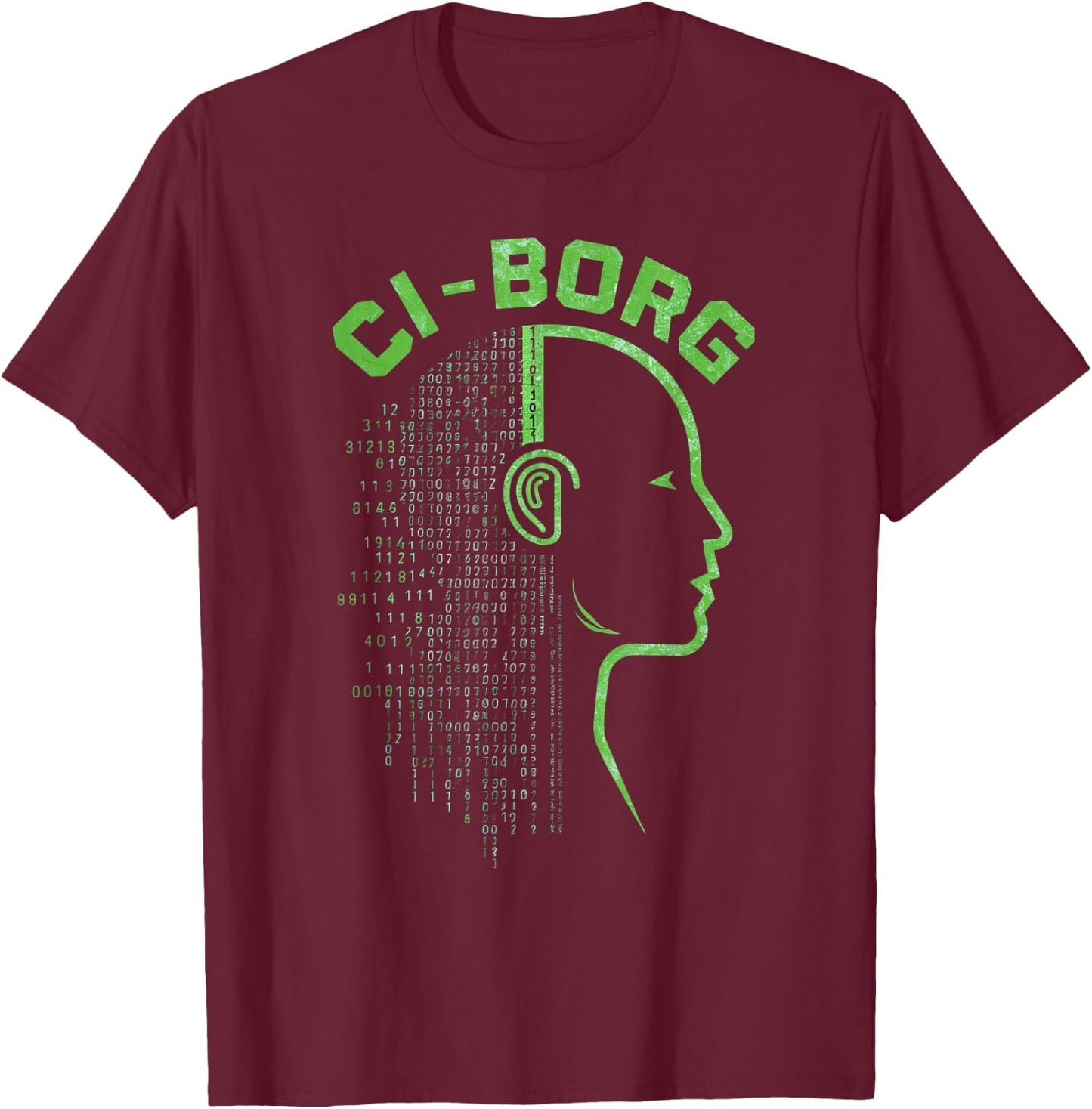 Cochlear Implant Awareness Hearing Loss T-Shirt - T-Shirt | Maroon