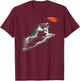 Border Collie Catching Frisbee Graphic Design T-Shirt - T-Shirt | Maroon