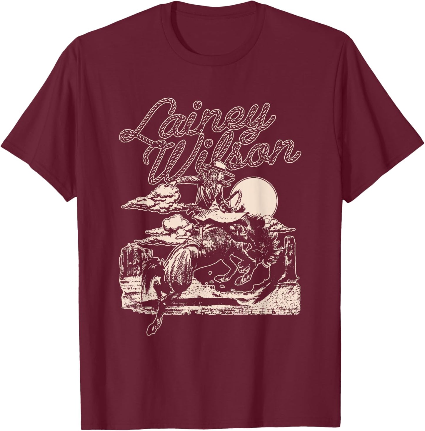 Lainey Wilson - Horse T-Shirt - T-Shirt | Maroon