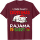 Cute Dogo Argentino Dog This is my Christmas Pajama Women Kids T-Shirt - T-Shirt | Maroon