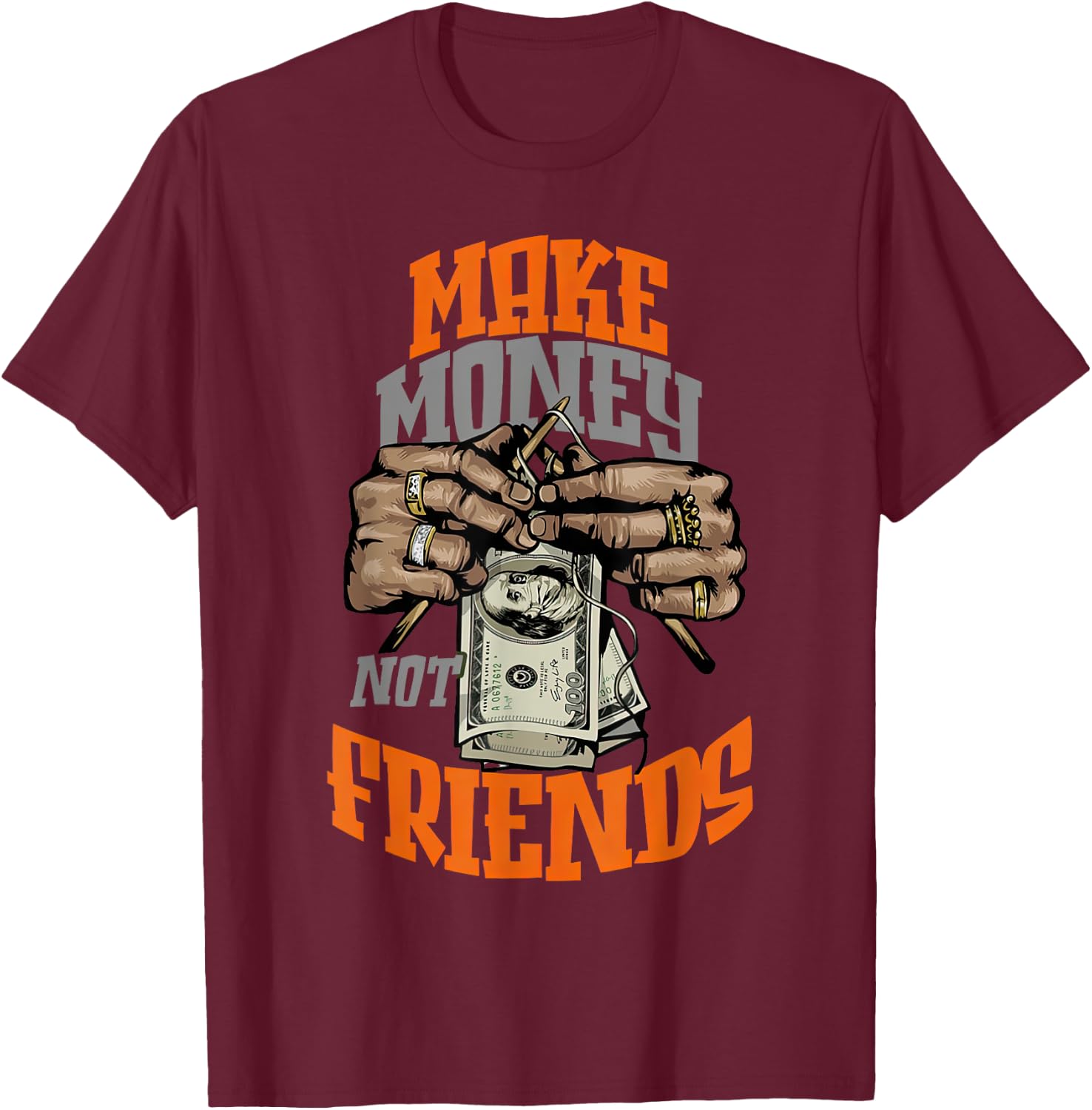Olive Army Solar Orange Color Match T-Shirt - T-Shirt | Maroon