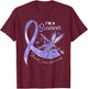 I'm A Survivor Stomach Cancer Dragonfly Periwinkle Ribbon T-Shirt - T-Shirt | Maroon