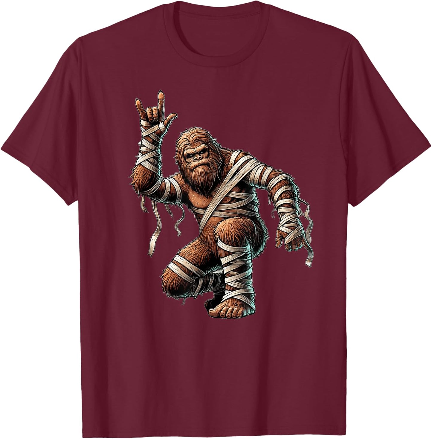 Bigfoot Sasquatch Halloween Bigfoot Women Kids T-Shirt - T-Shirt | Maroon