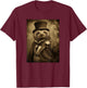 Funny Sloth Photo Victorian Animal Portrait Vintage Sloth T-Shirt - T-Shirt | Maroon