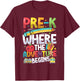 Pre-K Where The Adventure Begins, First Day & Back To School T-Shirt - T-Shirt | Maroon