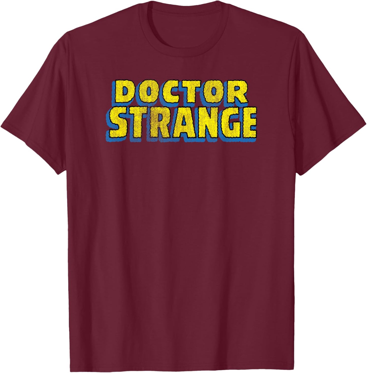 Marvel Doctor Strange Classic Distressed Logo T-Shirt - T-Shirt | Maroon