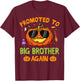 Promoted To Big Brother Again Halloween Pumpkin Family T-Shirt - T-Shirt | Maroon