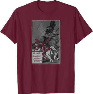 Spanish Francisco Goya Sleep of Reason T-Shirt - T-Shirt | Maroon