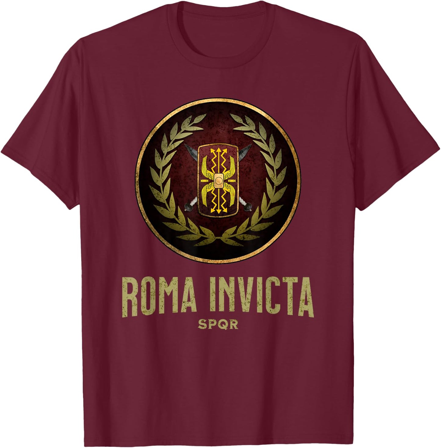 Roma Invicta SPQR Roman Legionary T-Shirt - T-Shirt | Maroon