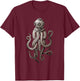 Retro Scuba Diver Weird Octopus Design, Octopus Helmet T-Shirt - T-Shirt | Maroon