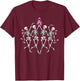 Breast Cancer Awareness Skeleton Dancing Pink Ribbon Costume T-Shirt - T-Shirt | Maroon