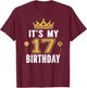 It's My 17th Birthday Gift 17 Years Old Boys and Girls T-Shirt - T-Shirt | Maroon
