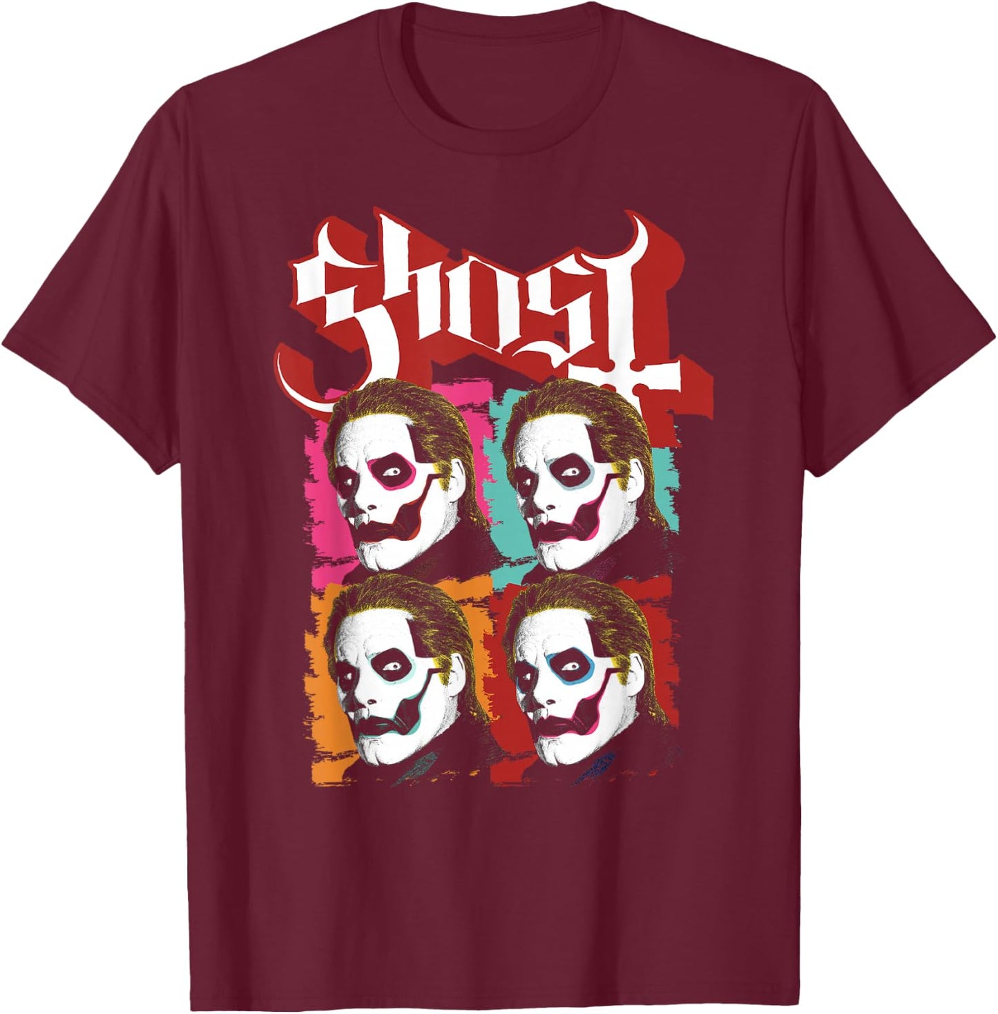 Ghost – Pop Art T-Shirt - T-Shirt | Maroon