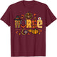 Thanksgiving Nurse Stethoscope Fall Scrub Top ER Men Women T-Shirt - T-Shirt | Maroon