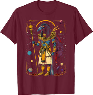 Thoth Egyptian God Egyptian Mythology Pyramid Ancient Egypt T-Shirt - T-Shirt | Maroon