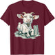 Cartoon Money Goat T-Shirt - T-Shirt | Maroon
