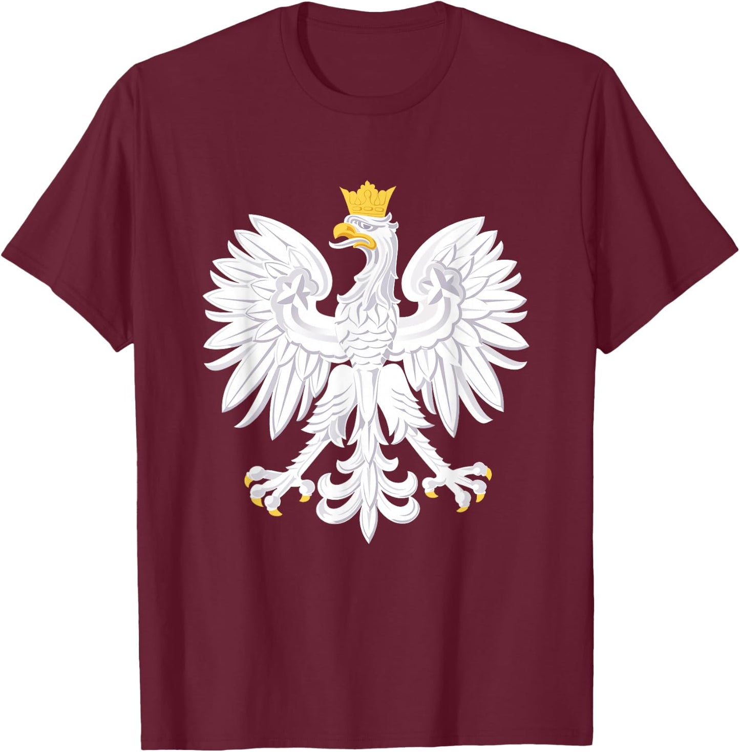 Poland Flag Pride Eagle Polish Roots Polska T-Shirt - T-Shirt | Maroon