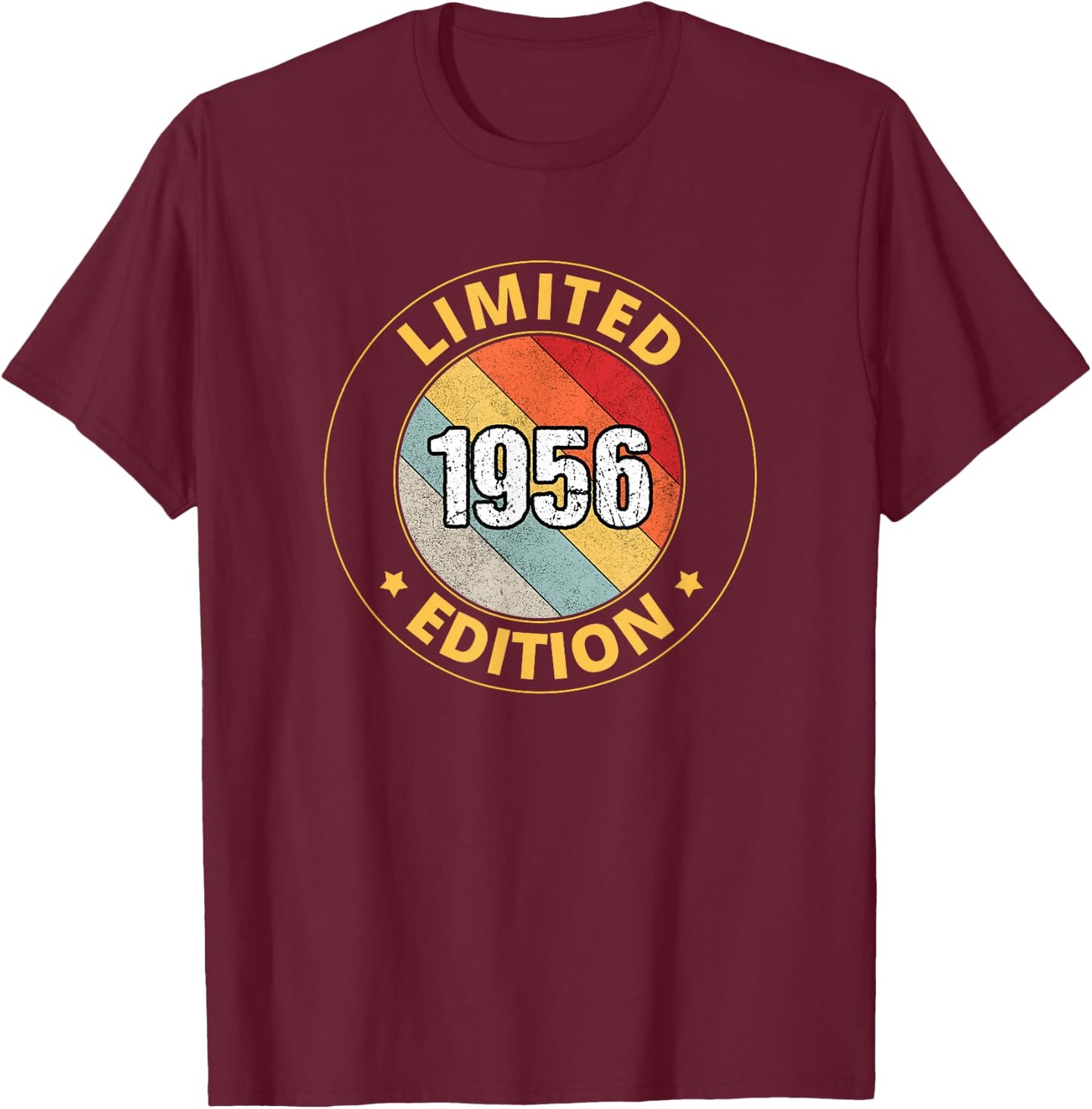1956 Birthday T-Shirt - T-Shirt | Maroon