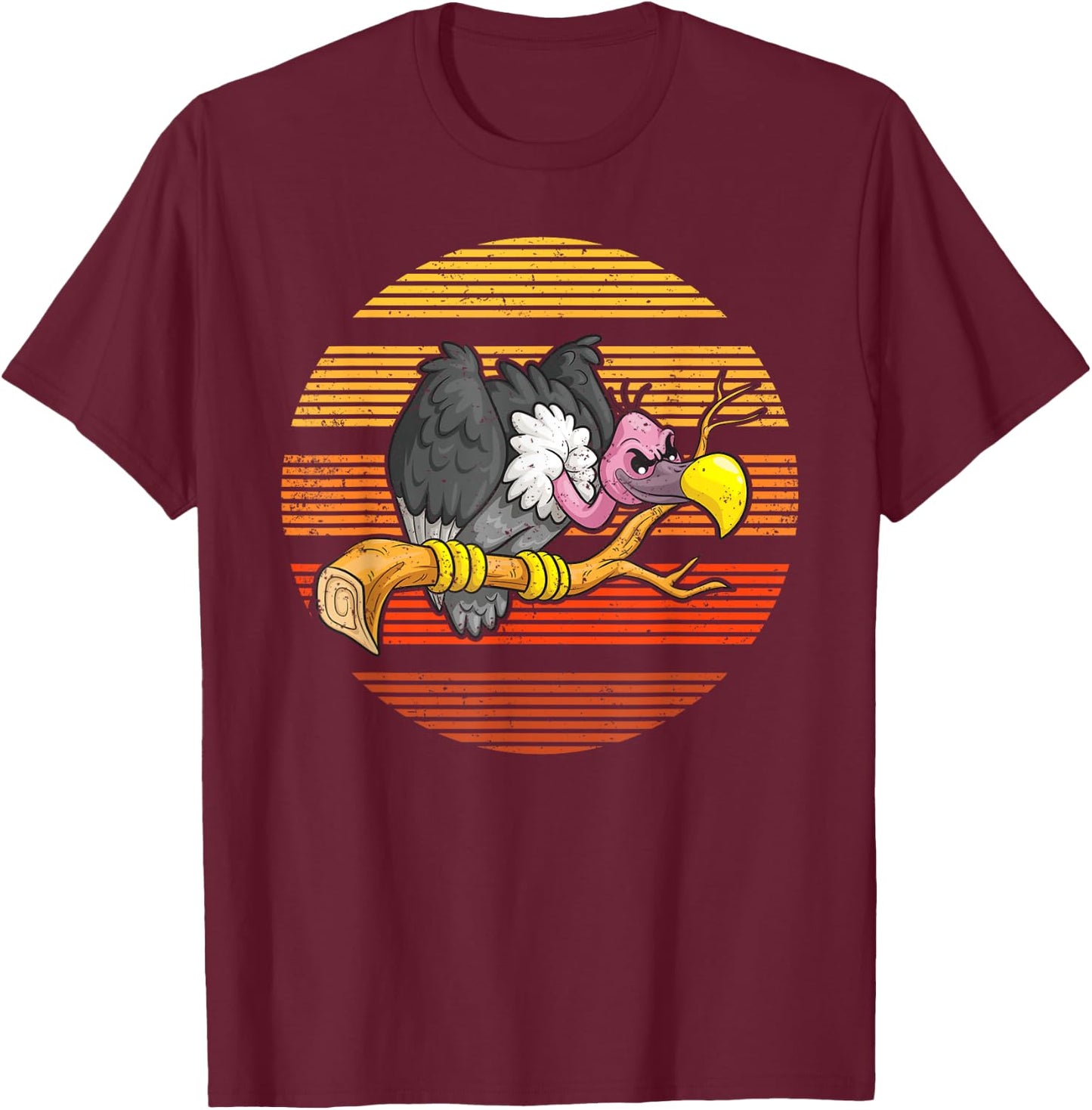 Vulture Bird Lover Gift Vintage Retro Vulture T-Shirt - T-Shirt | Maroon