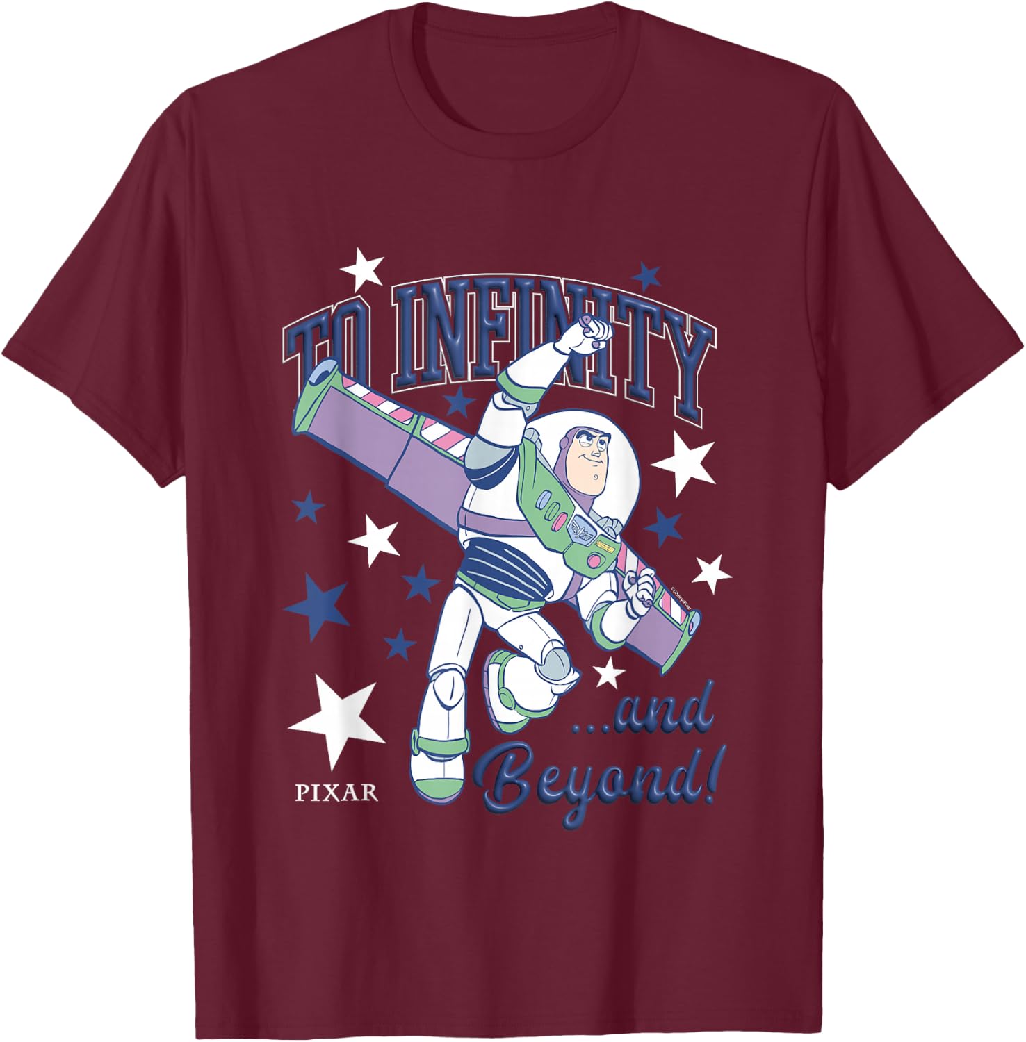 Disney Pixar Toy Story to Infinity and Beyond Buzz Lightyear T-Shirt - T-Shirt | Maroon