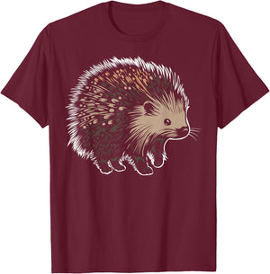 USA America - Animals - North American Porcupine T-Shirt - T-Shirt | Maroon