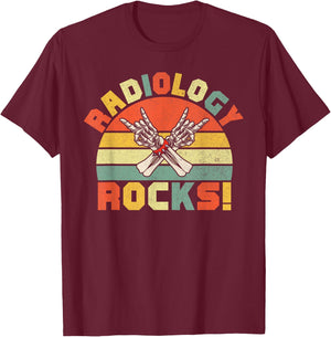 Radiology Rocks Radiology T-Shirt - T-Shirt | Maroon