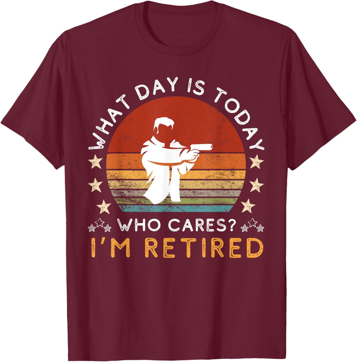 Humorous 'retired Shooting' for Gun Enthusiasts T-Shirt - T-Shirt | Maroon