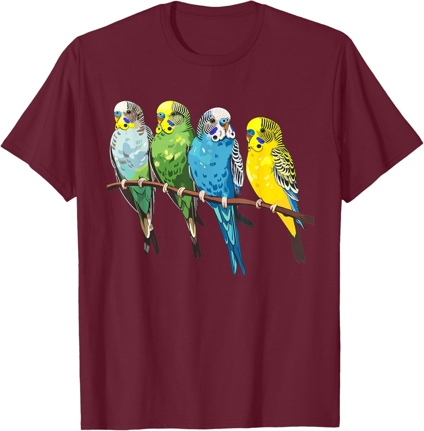 Budgie T-Shirt - T-Shirt | Maroon