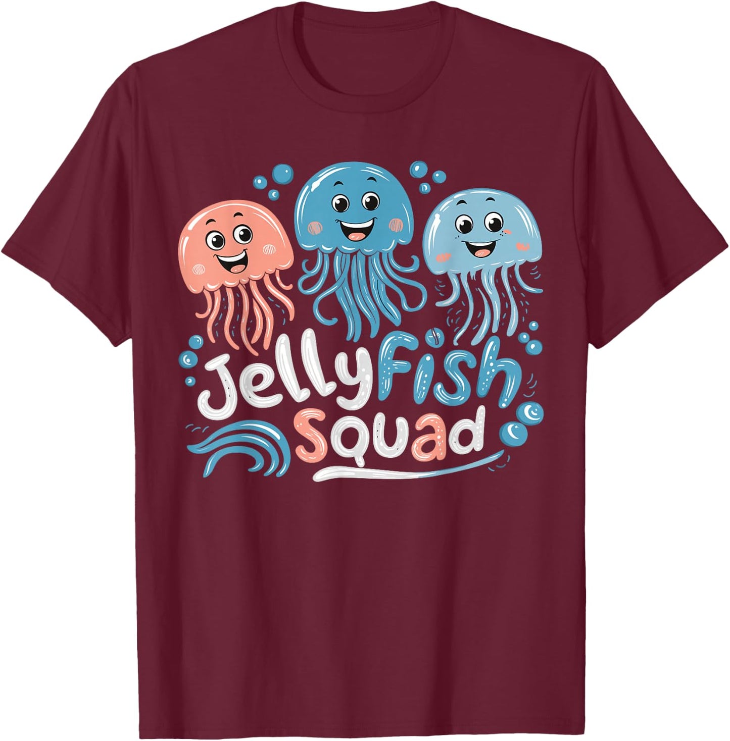 Jellyfish Squad for Jellyfish Lover Shirt | Jellyfish T-Shirt - T-Shirt | Maroon