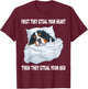 Greater Swiss Mountain Dog Sleeping Pajamas Nightgown T-Shirt - T-Shirt | Maroon