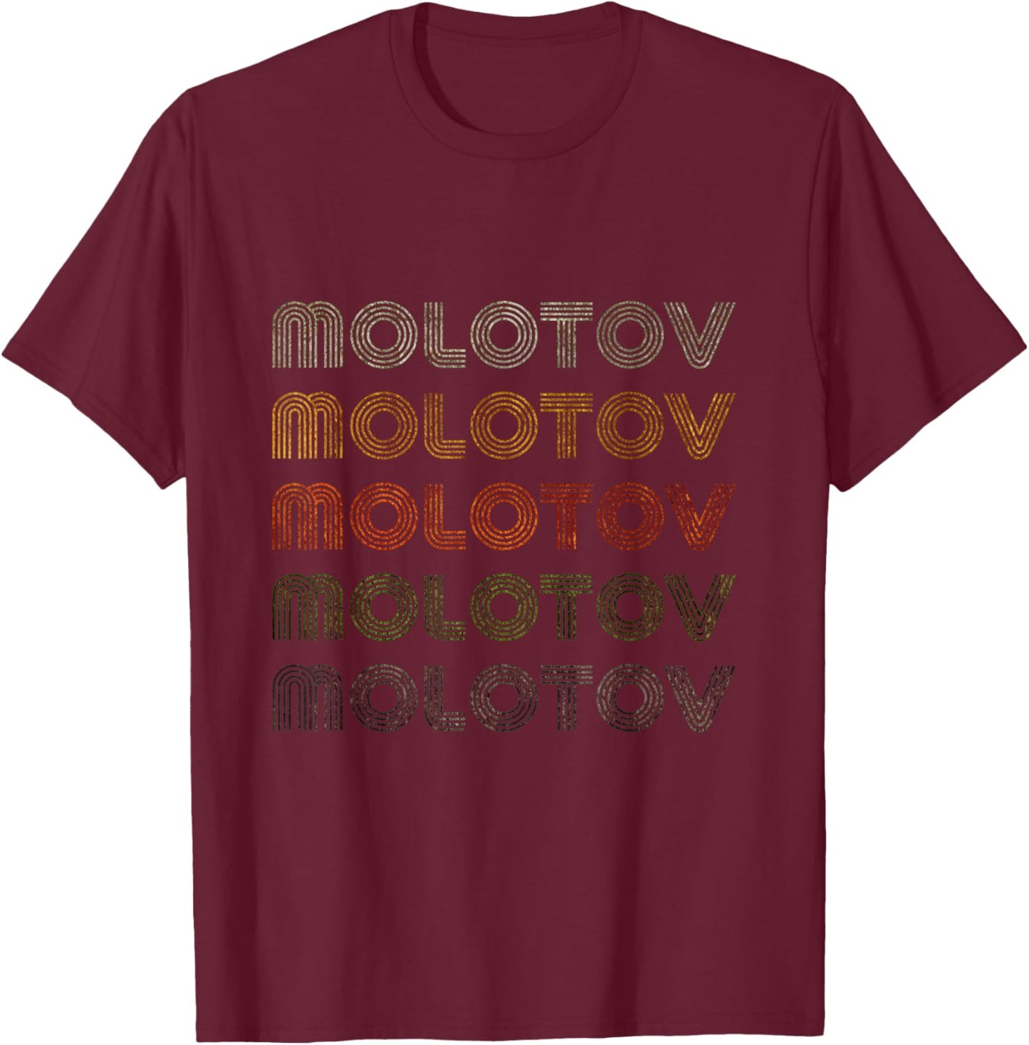 Love Heart Molotov Grunge Vintage Style Black Molotov T-Shirt - T-Shirt | Maroon