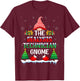 The Dialysis Technician Gnome - Kidney Nurse Christmas T-Shirt - T-Shirt | Maroon