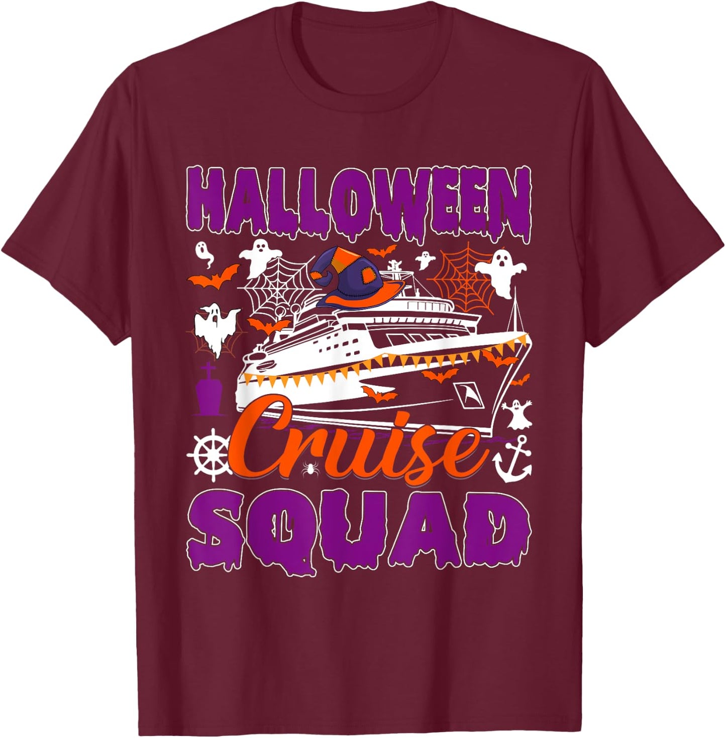 Family Cruise 2024 Family Matching Halloween Cruise 2024 T-Shirt - T-Shirt | Maroon