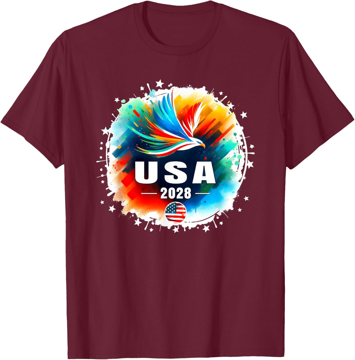 USA 2028 Go United States Sport USA Team 2028 USA T-Shirt - T-Shirt | Maroon